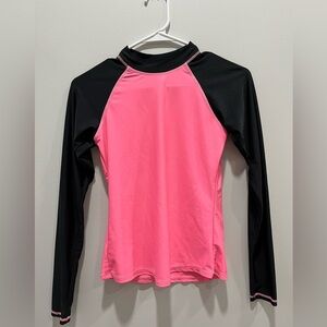 Black and Pink Woman’s Small Swim Shirt